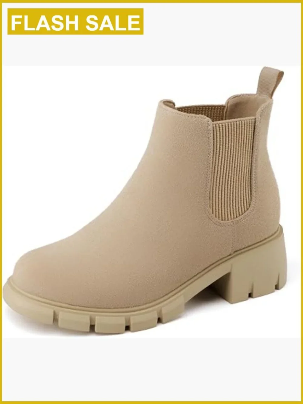 Girls Chelsea Boots Slip On Lug Sole Ankle Booties Toddler Little Big Kid